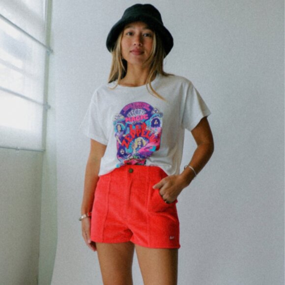 NWOT Hammies Colorful Red Stretch Corduroy Shorts Size 28 - Picture 3 of 8